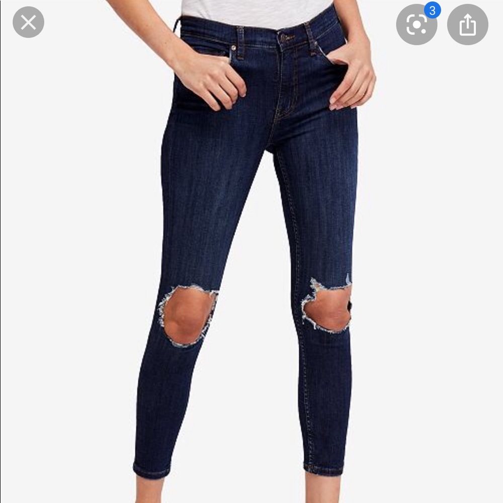 Free People busted knee skinny jeans
